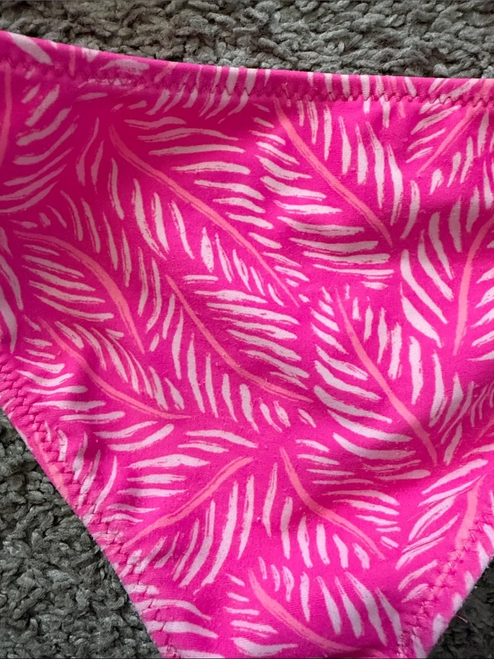 Vineyard Vines Hot Pink Leaf-Print Two-Piece Girls' Bikini